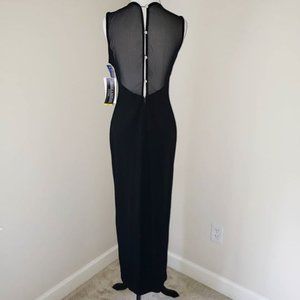 NWT Jessica Howard Evening Long Black Evening Dress Gown black tie wedding